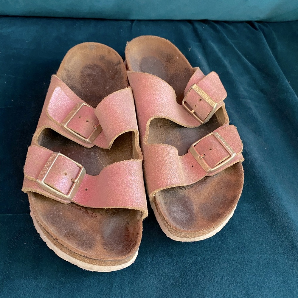 Pink leather Birkenstock
